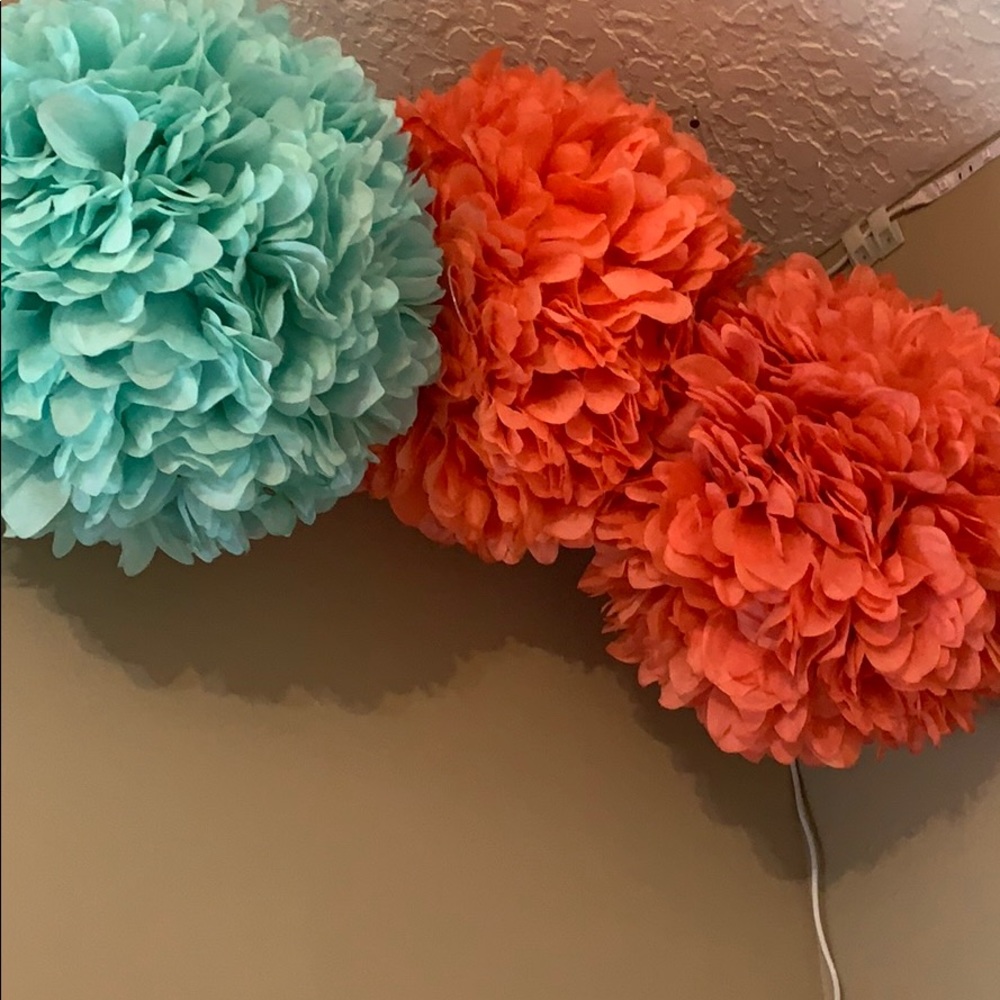 Hanging flower spheres